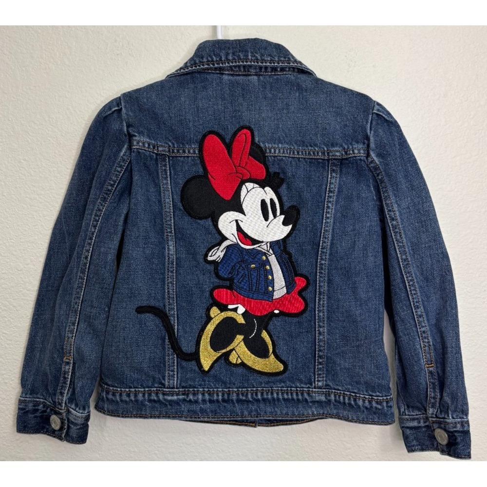 Baby Gap Minnie Mouse 5T 5 Years Patch Denim Jean Jacket Embroidered Disney